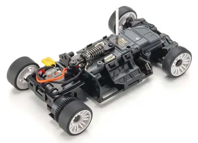 Kyosho Mini-Z MR04 RWD Corvette C8-R Gun Metal/White (W-MM/KT531P), 32356GMW – Image 4