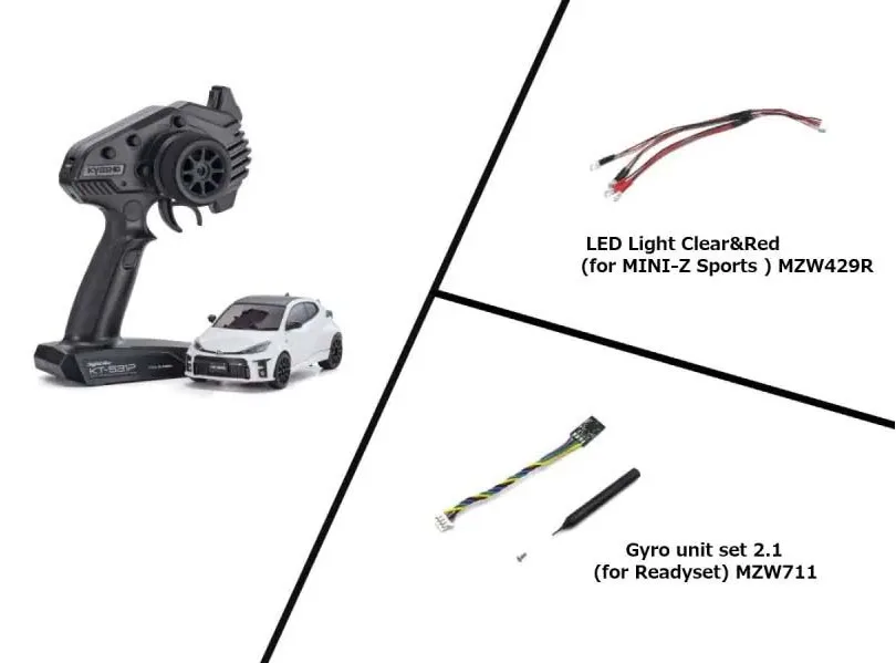 Kyosho Mini-Z MR04 RWD Toyota Yaris White (N-HM/KT531P) w/Gyro & LED, 32360PW – Image 4