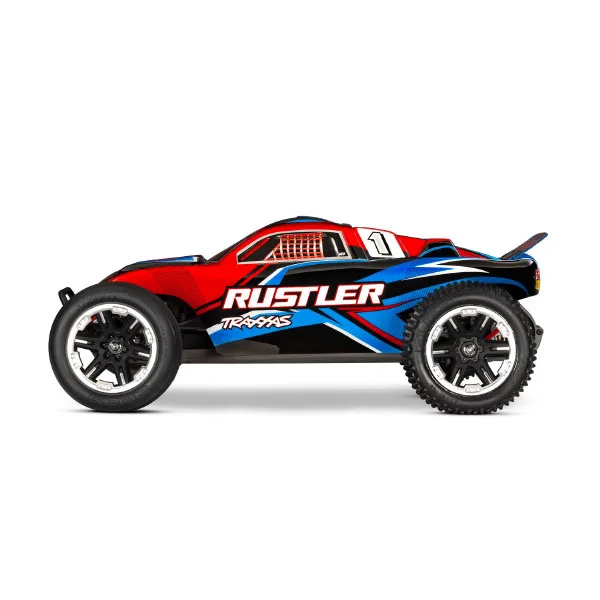 TRAXXAS RUSTLER 4X2 BRUSHED AVEC ACCUS / CHARGEUR USB HD, 37254-8-RED – Image 3