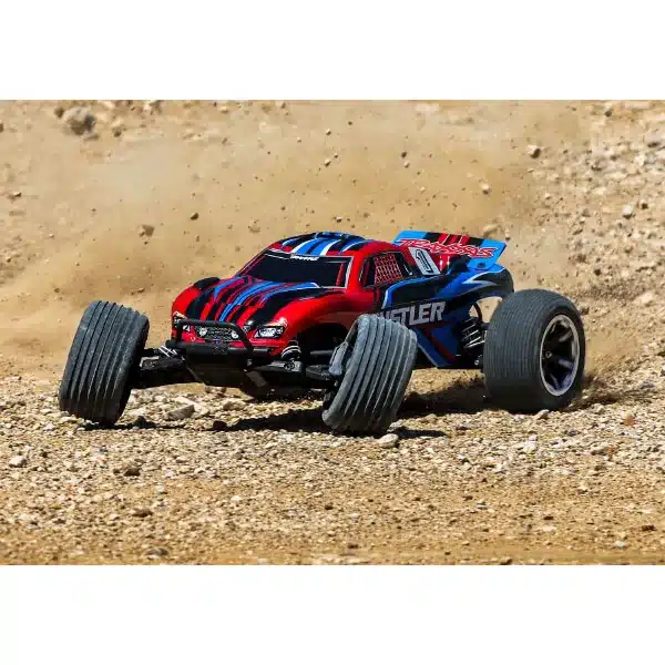 TRAXXAS RUSTLER 4X2 BRUSHED AVEC ACCUS / CHARGEUR USB HD, 37254-8-RED – Image 4