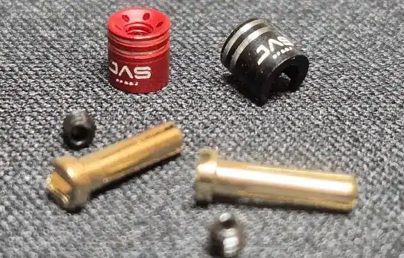 DAS SPEED Low Profile 24K gold 2mm Lipo Plugs & + - tabs (1 pair), DAS-0008 – Image 2