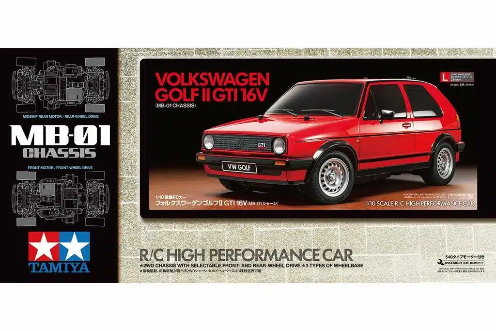 TAMIYA Volkswagen Golf II GTI 16V MB01 58748 – Image 6