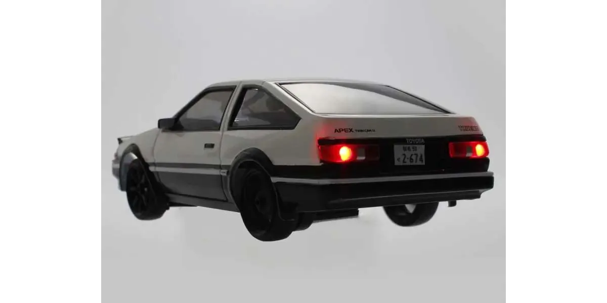 Kyosho First Mini-Z 1:28 Initial-D Toyota Sprinter Trueno AE86 WH/BK, 66601A – Image 4