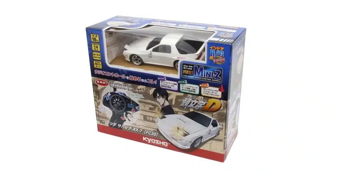 Kyosho First Mini-Z 1:28 Initial-D Mazda Savanna RX-7 FC3S WH, 66602A – Image 7