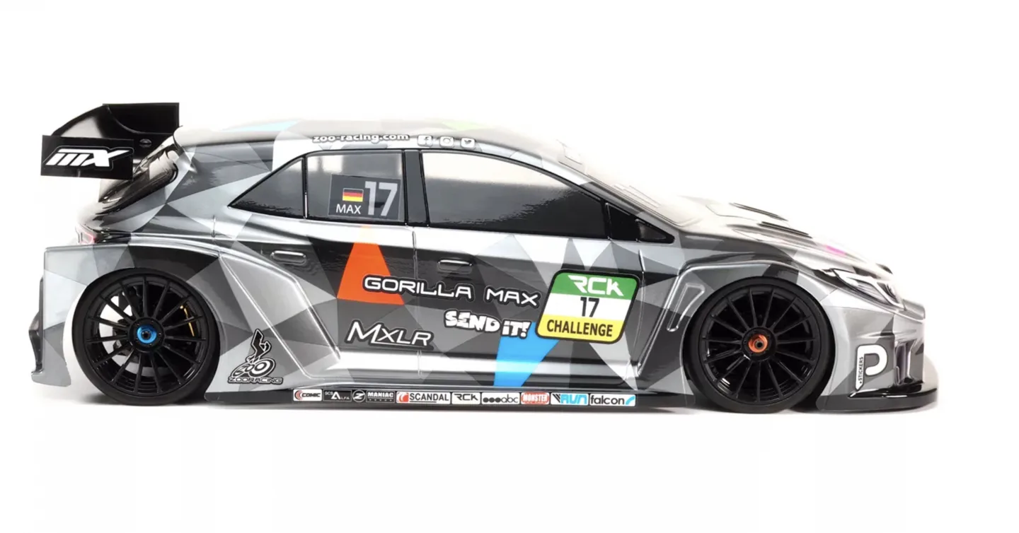 ZooRacing Gorilla MAX 1:10 FWD Car 190mm Body (clear) 0,5mm - ULTRALITE, ZR-0017-05 – Image 2