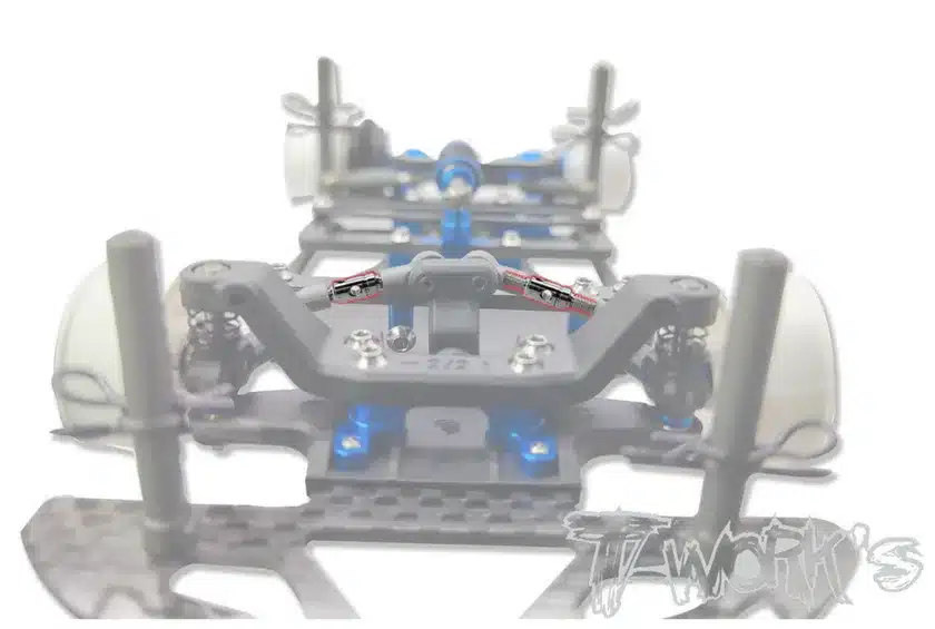 TWORKS Biellettes M2x12mm (2pcs) en titane pour RC28 Team Associated, TP-222-B – Image 2