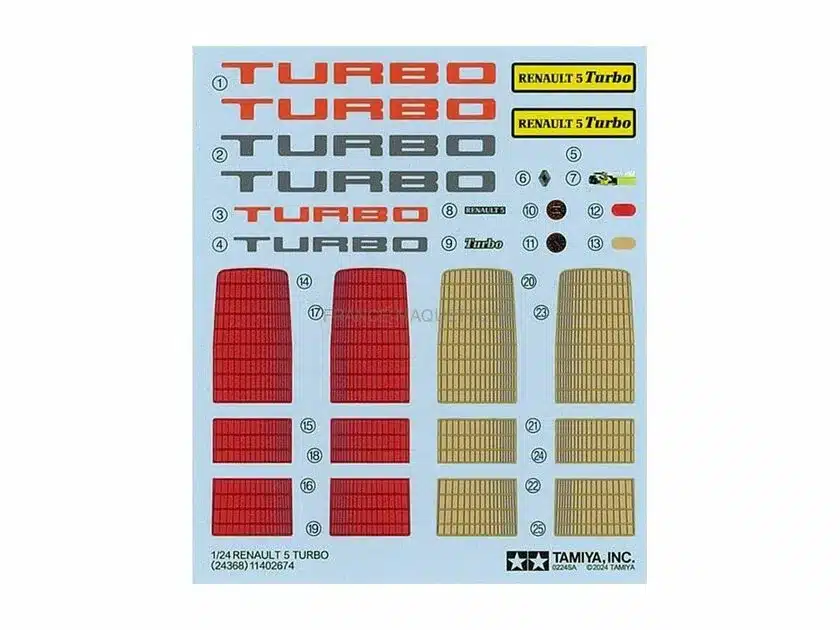TAMIYA Renault 5 Turbo 1/24, 24368 – Image 8
