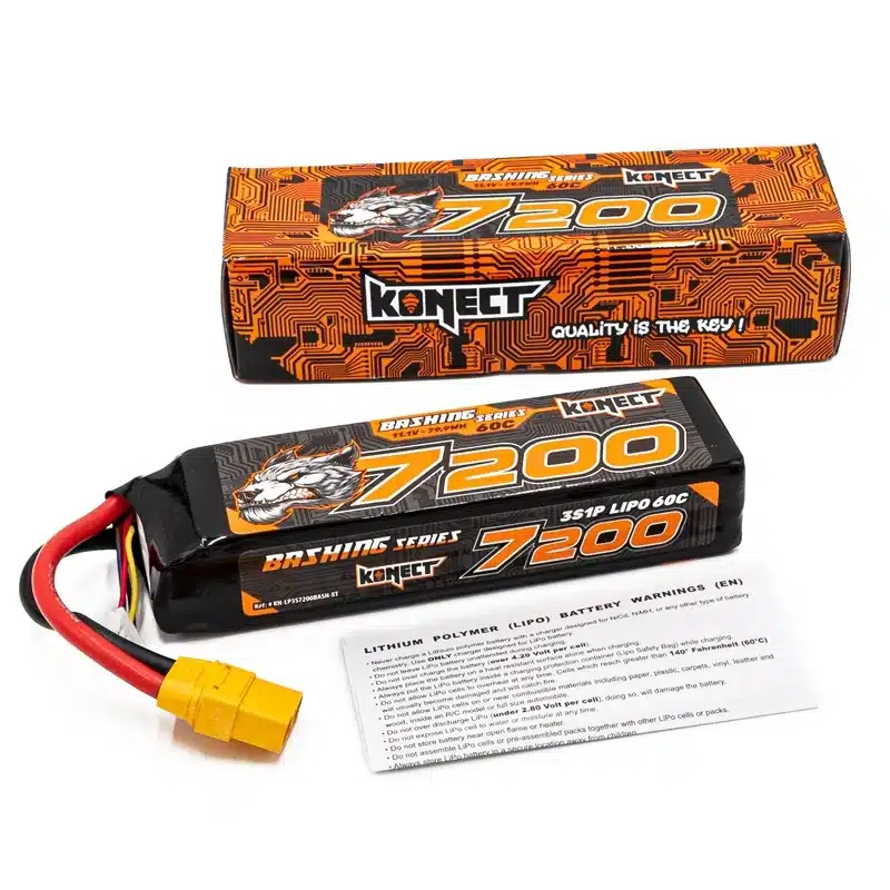 Konect Lipo 7200mah 11.1V 60C 3S1P 79.9Wh bash (XT60), KN-LP3S7200BASH-XT – Image 2