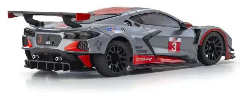 Kyosho Mini-Z MR04 RWD Corvette C8-R Gun Metal/Red (W-MM/KT531P), 32356GMR – Image 4