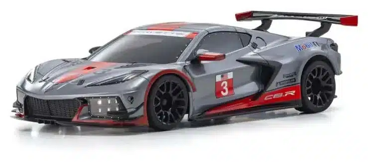 Kyosho Mini-Z MR04 RWD Corvette C8-R Gun Metal/Red (W-MM/KT531P), 32356GMR – Image 3