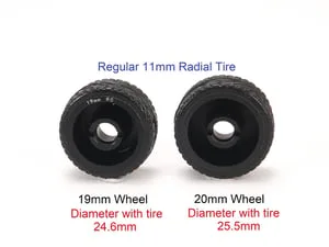 PN RACING Jante 11mm Formula 1 en delrin 19 mm à bord extérieur relevé Déport 3 – Noir, MR2088R3-19 – Image 2